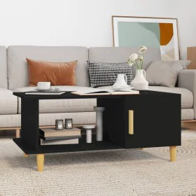 Mesa de centro madera contrachapada negro 90x50x40 cm de , Mesas de centro - Ref: Foro24-812745, Precio: 60,33 €, Descuento: %