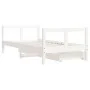 Children's bed frame with drawers made of white pine wood 80x160 cm by , Cribs and beds for children - Ref: Foro24-834415, Pr...