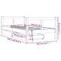 Children's bed frame with drawers made of white pine wood 80x160 cm by , Cribs and beds for children - Ref: Foro24-834415, Pr...