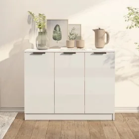 Hochglanz-Weißer Sperrholz-Sideboard 90,5x30x70 cm von , Sideboards - Ref: Foro24-811193, Preis: 131,65 €, Rabatt: %
