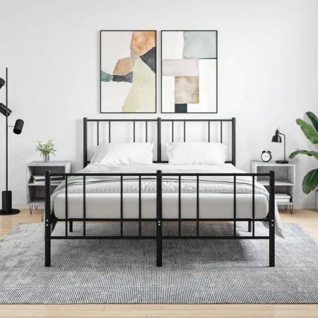 Mesitas de noche 2 uds madera gris hormigón 40x30x50 cm de , Mesitas de noche - Ref: Foro24-826789, Precio: 51,74 €, Descuent...