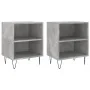 Mesitas de noche 2 uds madera gris hormigón 40x30x50 cm de , Mesitas de noche - Ref: Foro24-826789, Precio: 51,74 €, Descuent...