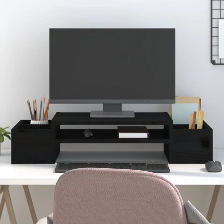 Massiver Kiefernholz-Monitorständer 70x27,5x15 cm von , Computersockel und -erhöhungen - Ref: Foro24-813968, Preis: 36,28 €, ...