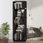 Shelf / room divider in black pine wood 51x25x163.5 cm by , Bookcases and shelves - Ref: Foro24-814048, Price: 68,43 €, Disco...