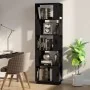Shelf / room divider in black pine wood 51x25x163.5 cm by , Bookcases and shelves - Ref: Foro24-814048, Price: 68,43 €, Disco...