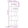 Shelf / room divider in black pine wood 51x25x163.5 cm by , Bookcases and shelves - Ref: Foro24-814048, Price: 68,43 €, Disco...