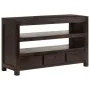 Solid acacia wood TV stand in dark brown, 90x30x55 cm by , TV Furniture - Ref: Foro24-246102, Price: 186,04 €, Discount: %