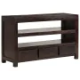 Mueble para TV madera maciza acacia marrón oscuro 90x30x55 cm de , Muebles TV - Ref: Foro24-246102, Precio: 183,53 €, Descuen...