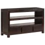 Mueble para TV madera maciza acacia marrón oscuro 90x30x55 cm de , Muebles TV - Ref: Foro24-246102, Precio: 183,53 €, Descuen...