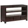 Solid acacia wood TV stand in dark brown, 90x30x55 cm by , TV Furniture - Ref: Foro24-246102, Price: 186,04 €, Discount: %