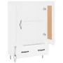 Aparador alto madera de ingeniería blanco 69,5x31x115 cm de , Aparadores - Ref: Foro24-830316, Precio: 95,46 €, Descuento: %