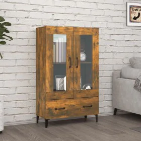 Rauchiger Eichenfurnier-Holzschrank 70x31x115 cm von , Sideboards - Ref: Foro24-817480, Preis: 114,36 €, Rabatt: %