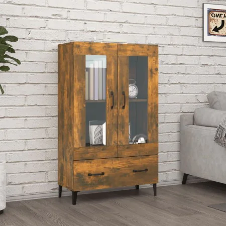 Smoked oak plywood sideboard 70x31x115 cm by , Sideboards - Ref: Foro24-817480, Price: 114,53 €, Discount: %