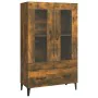 Aparador de madera contrachapada roble ahumado 70x31x115 cm de , Aparadores - Ref: Foro24-817480, Precio: 114,53 €, Descuento: %