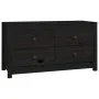 Armario auxiliar madera maciza de pino negro 100x40x54 cm de , Aparadores - Ref: Foro24-821778, Precio: 174,99 €, Descuento: %