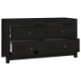 Solid black pine wood auxiliary cabinet 100x40x54 cm by , Sideboards - Ref: Foro24-821778, Price: 174,99 €, Discount: %