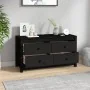 Armario auxiliar madera maciza de pino negro 100x40x54 cm de , Aparadores - Ref: Foro24-821778, Precio: 174,99 €, Descuento: %