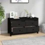 Solid black pine wood auxiliary cabinet 100x40x54 cm by , Sideboards - Ref: Foro24-821778, Price: 174,99 €, Discount: %