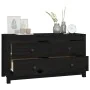 Solid black pine wood auxiliary cabinet 100x40x54 cm by , Sideboards - Ref: Foro24-821778, Price: 174,99 €, Discount: %