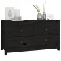Massives schwarzes Kiefernholz-Nebenschrank 100x40x54 cm von , Sideboards - Ref: Foro24-821778, Preis: 174,99 €, Rabatt: %