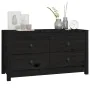 Solid black pine wood auxiliary cabinet 100x40x54 cm by , Sideboards - Ref: Foro24-821778, Price: 174,99 €, Discount: %