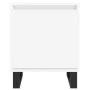 Engineered wood white bedside table 40x30x50 cm by , Nightstands - Ref: Foro24-826844, Price: 41,59 €, Discount: %