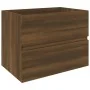Waschbeckenunterschrank aus Eichenholz in brauner Farbe, 60x38,5x45cm. von , Badezimmermöbel - Ref: Foro24-815650, Preis: 54,...