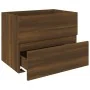 Waschbeckenunterschrank aus Eichenholz in brauner Farbe, 60x38,5x45cm. von , Badezimmermöbel - Ref: Foro24-815650, Preis: 54,...