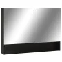 Armario de baño con espejo negro 80x15x60 cm de vidaXL, Tocadores de baño - Ref: Foro24-323605, Precio: 113,50 €, Descuento: %