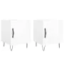 Bedside tables 2 units engineered wood glossy white 40x40x50 cm by , Nightstands - Ref: Foro24-827553, Price: 49,73 €, Discou...