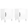 Mesitas noche 2 uds madera ingeniería blanco brillo 40x40x50 cm de , Mesitas de noche - Ref: Foro24-827553, Precio: 49,73 €, ...
