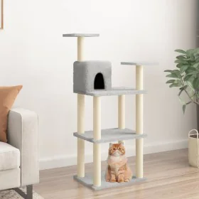 Cat scratcher with light gray sisal posts 118.5 cm by , Cat furniture - Ref: Foro24-171428, Price: 52,89 €, Discount: %