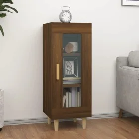 Aparador madera de ingeniería marrón roble 34,5x34x90 cm de , Aparadores - Ref: Foro24-817428, Precio: 53,64 €, Descuento: %