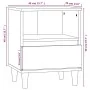 Gray concrete bedside table 40x35x50 cm by , Nightstands - Ref: Foro24-821802, Price: 41,95 €, Discount: %