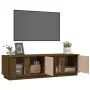 Massives TV-Möbel aus Pinienholz in Honigbraun, 140x40x40 cm. von , TV-Möbel - Ref: Foro24-814462, Preis: 95,84 €, Rabatt: %