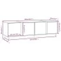 Massives TV-Möbel aus Pinienholz in Honigbraun, 140x40x40 cm. von , TV-Möbel - Ref: Foro24-814462, Preis: 95,84 €, Rabatt: %