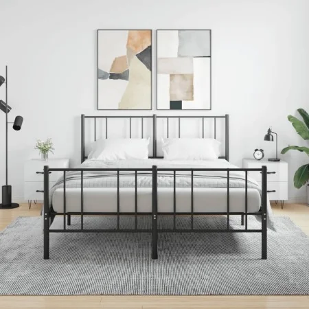 Nachttisch 2 Stück aus weißem Glanz-Engineered-Holz, 40x35x47,5 cm. von , Nachttische - Ref: Foro24-827297, Preis: 60,15 €, R...