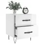 Nachttisch 2 Stück aus weißem Glanz-Engineered-Holz, 40x35x47,5 cm. von , Nachttische - Ref: Foro24-827297, Preis: 60,15 €, R...