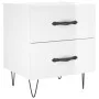Mesita noche 2 uds madera ingeniería blanco brillo 40x35x47,5cm de , Mesitas de noche - Ref: Foro24-827297, Precio: 60,15 €, ...