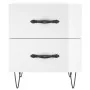 Mesita noche 2 uds madera ingeniería blanco brillo 40x35x47,5cm de , Mesitas de noche - Ref: Foro24-827297, Precio: 60,15 €, ...