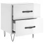 Mesita noche 2 uds madera ingeniería blanco brillo 40x35x47,5cm de , Mesitas de noche - Ref: Foro24-827297, Precio: 60,15 €, ...