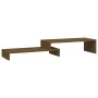 Solid pine wood monitor stand in honey brown (52-101)x22x14cm by , Computer bases and risers - Ref: Foro24-814017, Price: 27,...