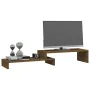 Solid pine wood monitor stand in honey brown (52-101)x22x14cm by , Computer bases and risers - Ref: Foro24-814017, Price: 27,...