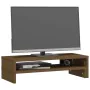 Solid pine wood monitor stand in honey brown (52-101)x22x14cm by , Computer bases and risers - Ref: Foro24-814017, Price: 27,...