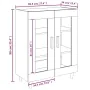 Rauchiger Eichenfurnier-Holzschrank 69,5x34x90 cm von , Sideboards - Ref: Foro24-817333, Preis: 81,49 €, Rabatt: %