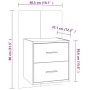 Mesita de noche de pared roble Sonoma de , Mesitas de noche - Ref: Foro24-810995, Precio: 54,61 €, Descuento: %