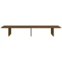 Solid pine wood monitor stand in honey brown color, 100x27x15 cm by , Computer bases and risers - Ref: Foro24-813982, Price: ...