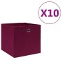 Cajas almacenaje 10 uds tela no tejida rojo oscuro 28x28x28 cm de , Cestas para almacenaje - Ref: Foro24-325201, Precio: 41,5...