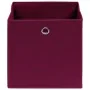 Storage boxes 10 units non-woven dark red fabric 28x28x28 cm by , Storage baskets - Ref: Foro24-325201, Price: 41,39 €, Disco...