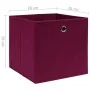 Cajas almacenaje 10 uds tela no tejida rojo oscuro 28x28x28 cm de , Cestas para almacenaje - Ref: Foro24-325201, Precio: 41,5...